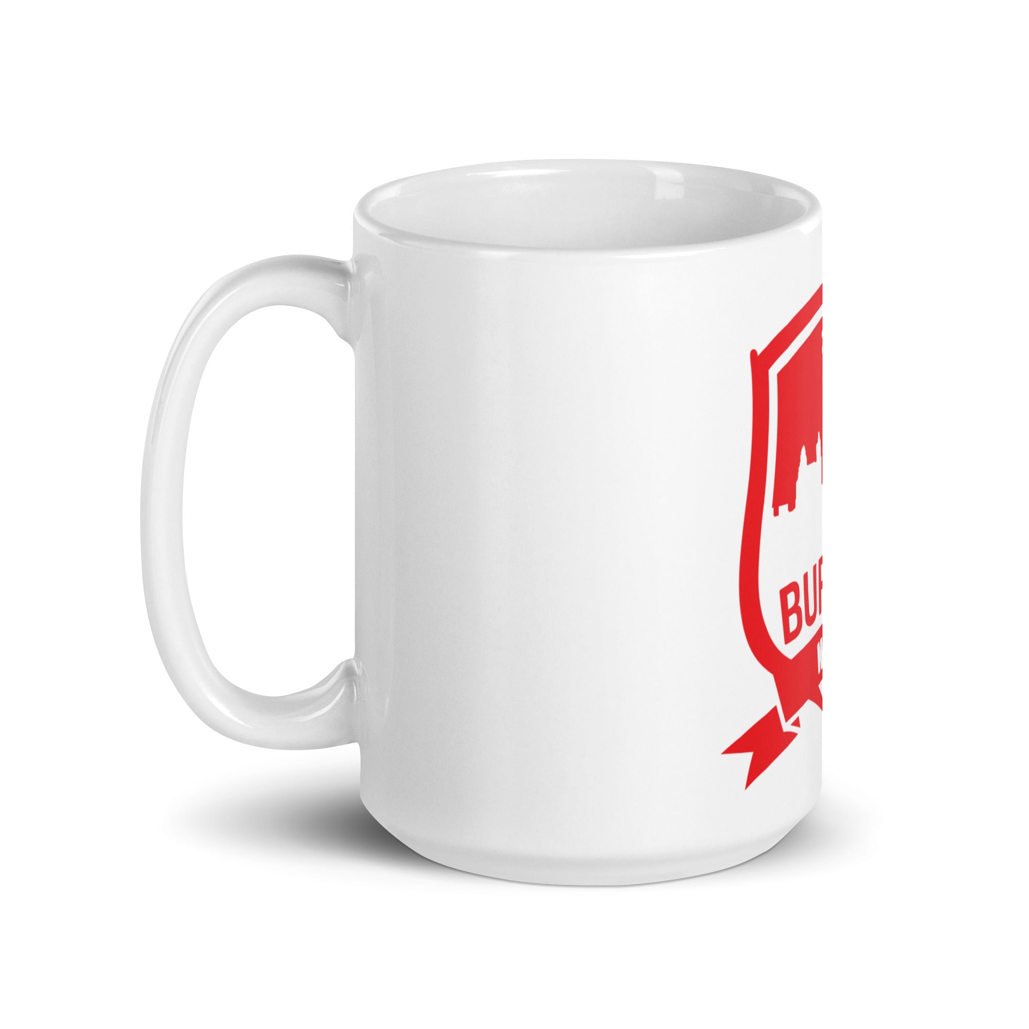 White glossy mug