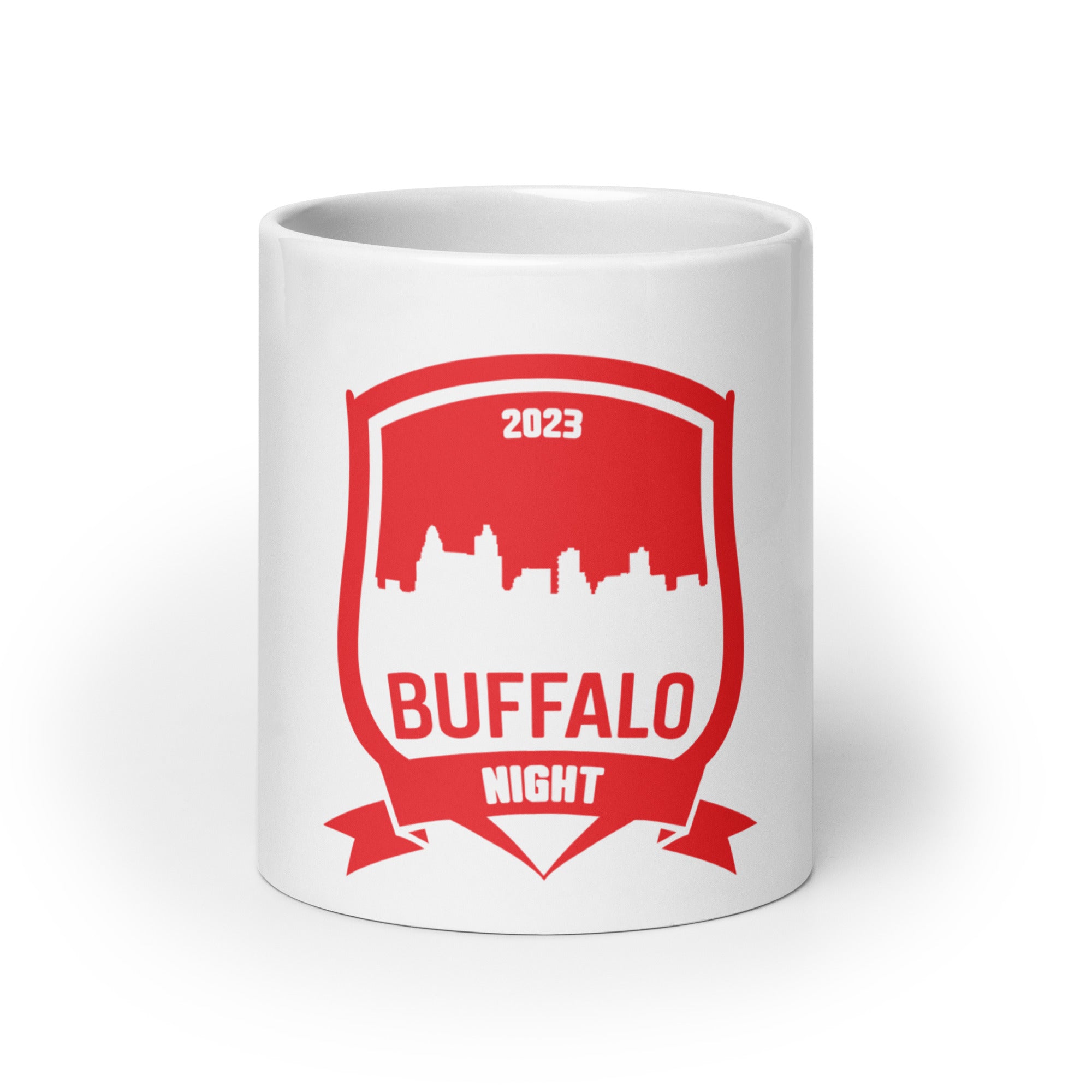 White glossy mug