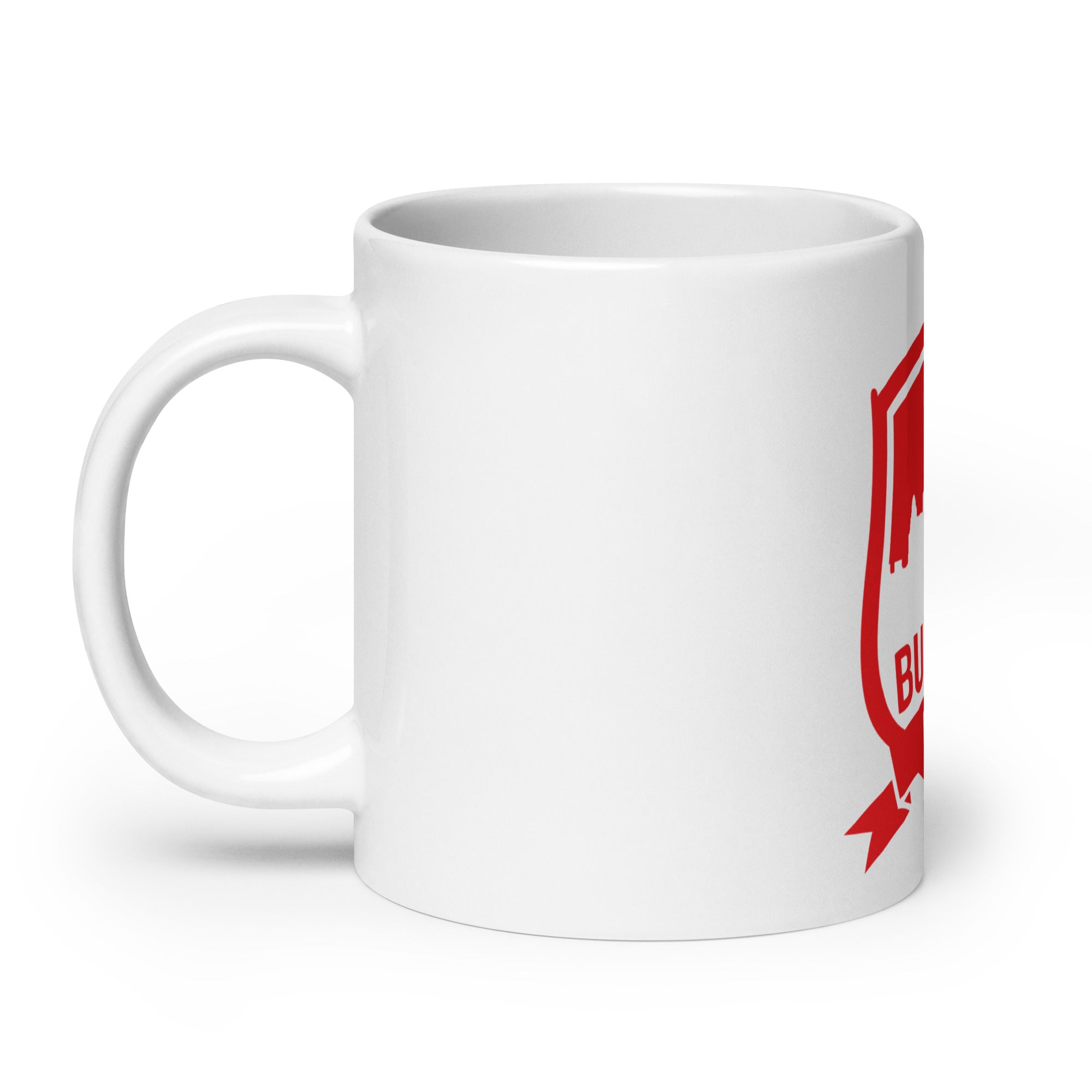 White glossy mug