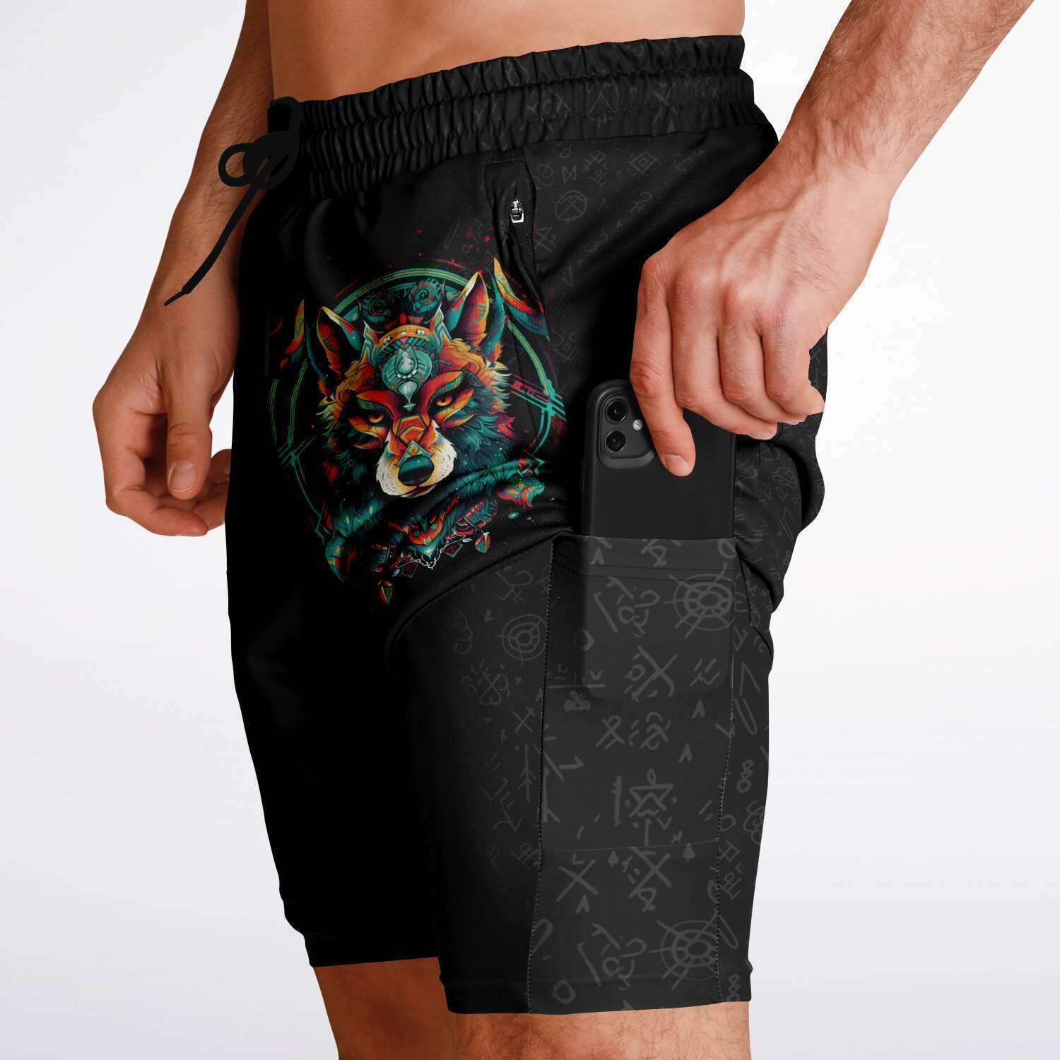 Lupine Dreams 2 in 1 shorts - Redwolf Jersey Works