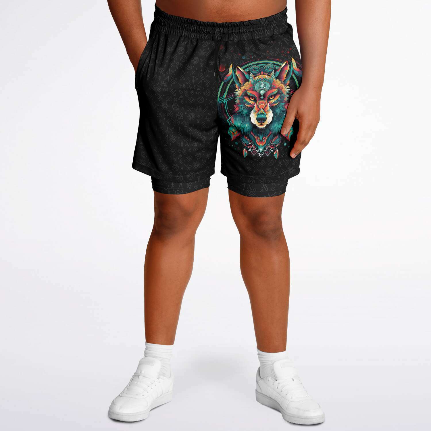 Lupine Dreams 2 in 1 shorts - Redwolf Jersey Works