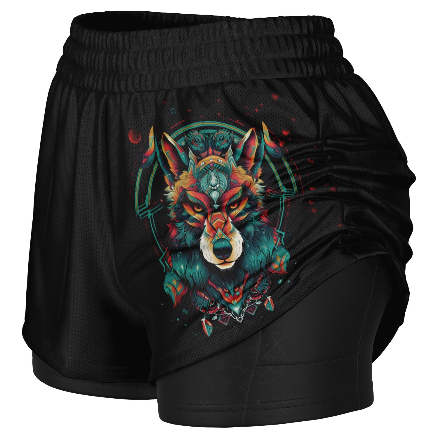Lupine Dreams Women's 2-in-1 Shorts - Redwolf Jersey Works