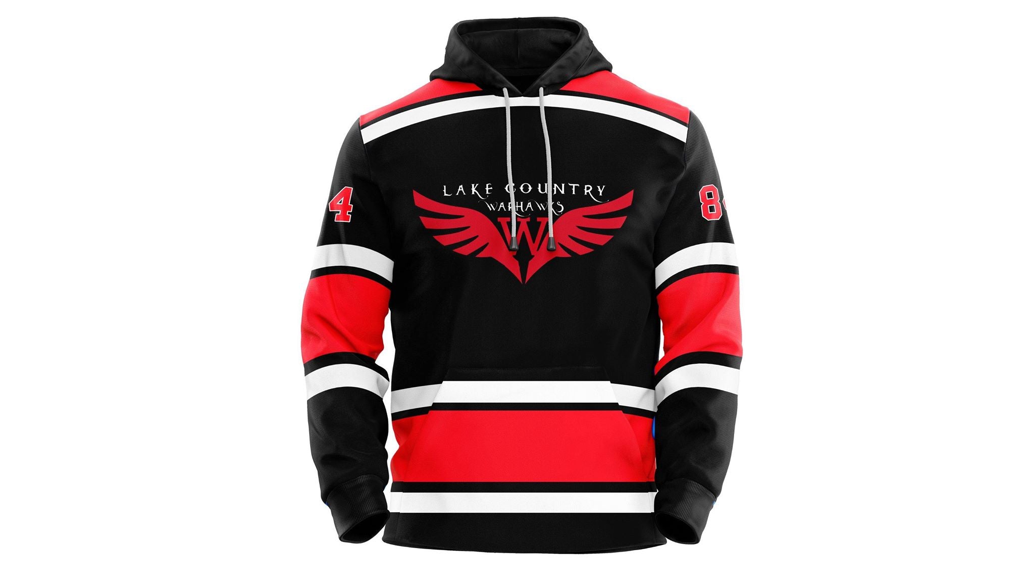 LC Warhawks Replica Hoodie Black - Redwolf Jersey Works