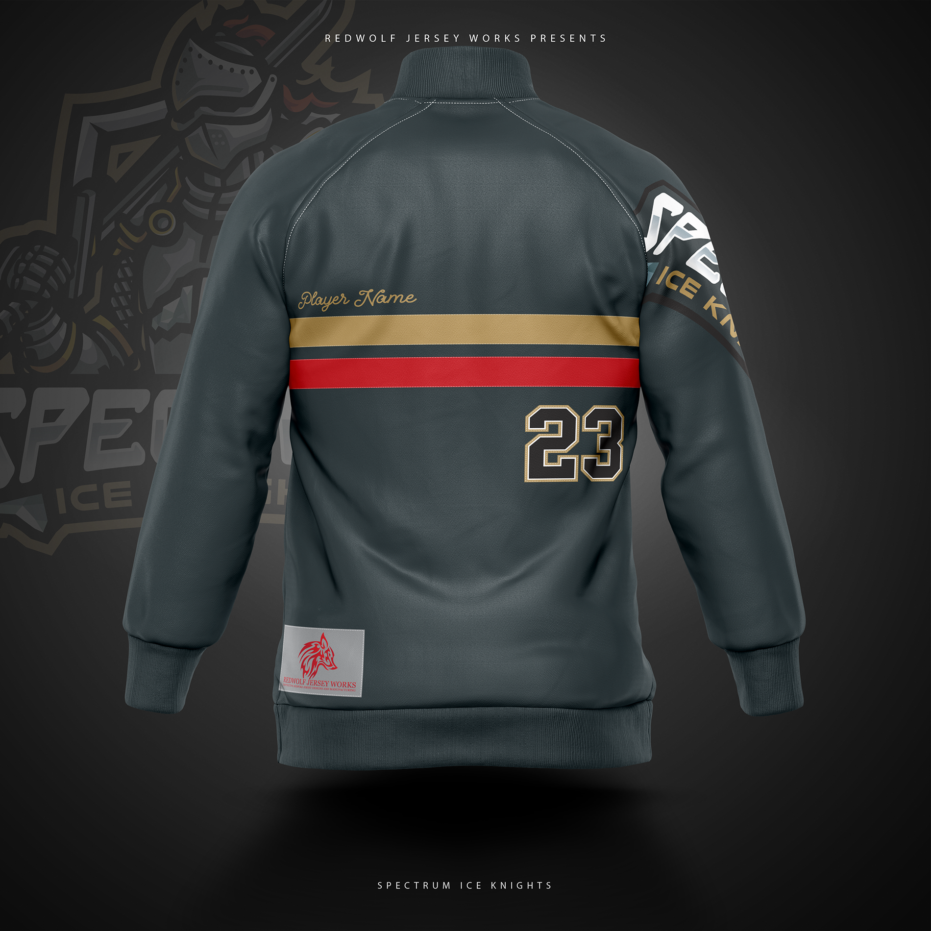 Spectrum Ice Knights Warmup Jacket - Redwolf Jersey Works