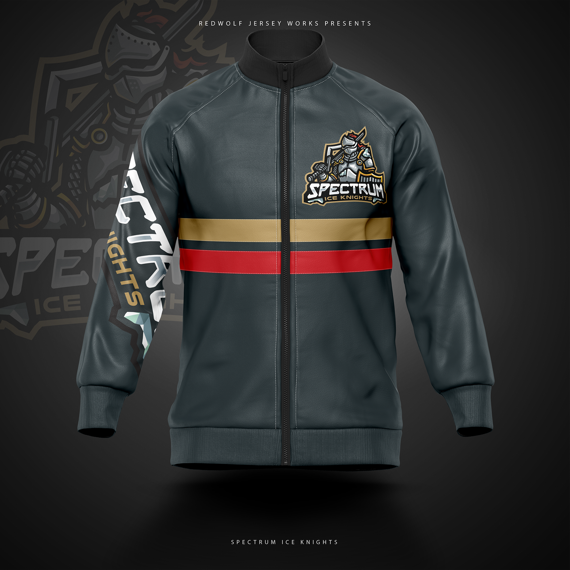 Spectrum Ice Knights Warmup Jacket - Redwolf Jersey Works