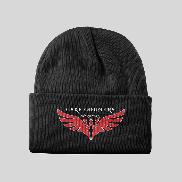 Black Knit LC Warhawks hat - Redwolf Jersey Works