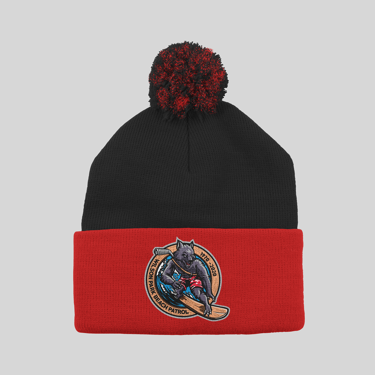 Wilson Park Beach Patrol Pom Knit Hat - Redwolf Jersey Works