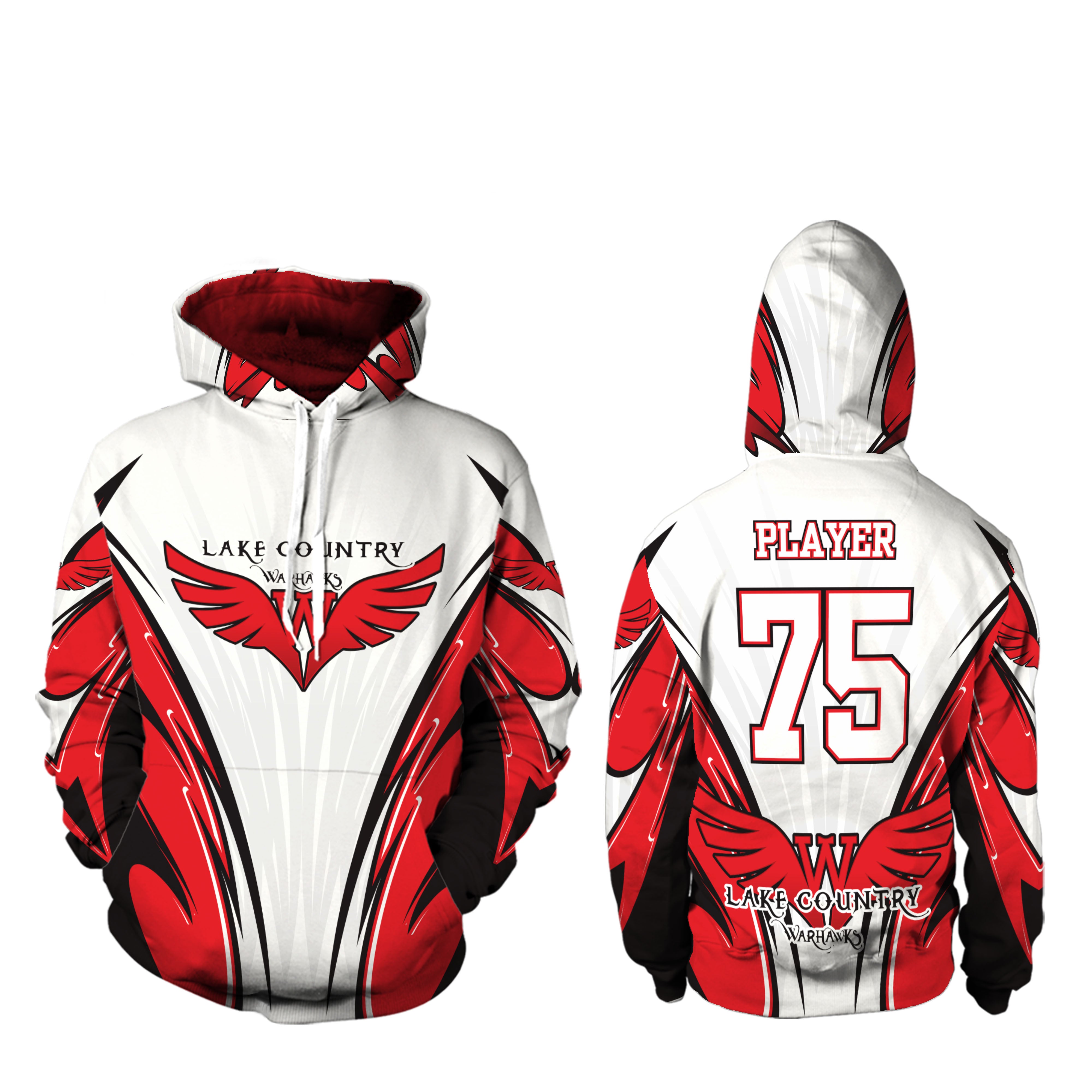 LC Warhawks Vantage Wings Hoodie - Redwolf Jersey Works