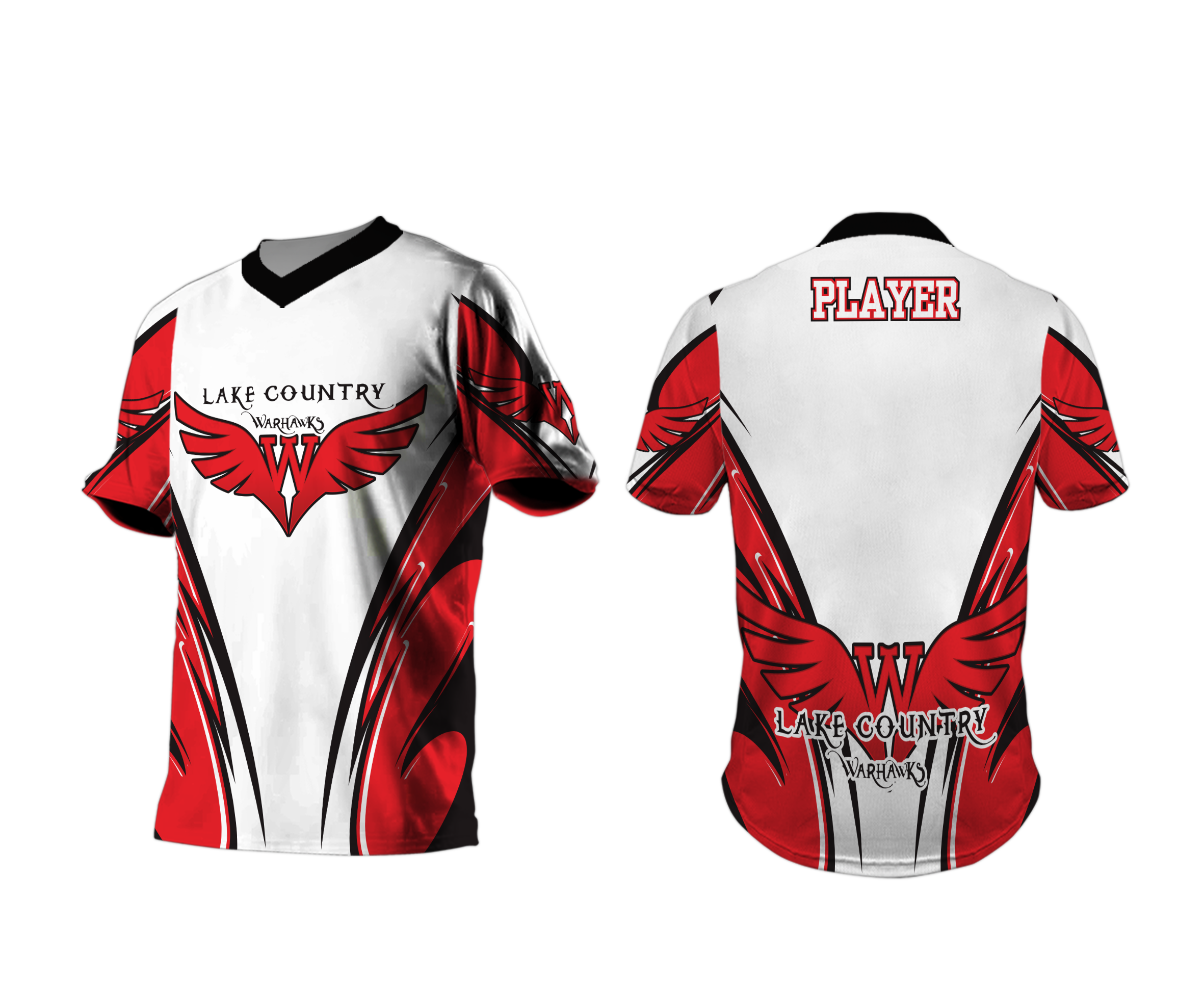 LC Warhawks Vantage Wings Performance Shirt - Redwolf Jersey Works