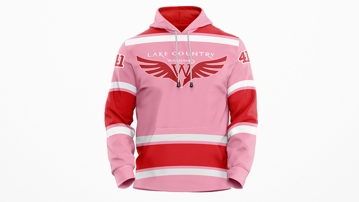 LC Warhawks Replica Hoodie Pink - Redwolf Jersey Works