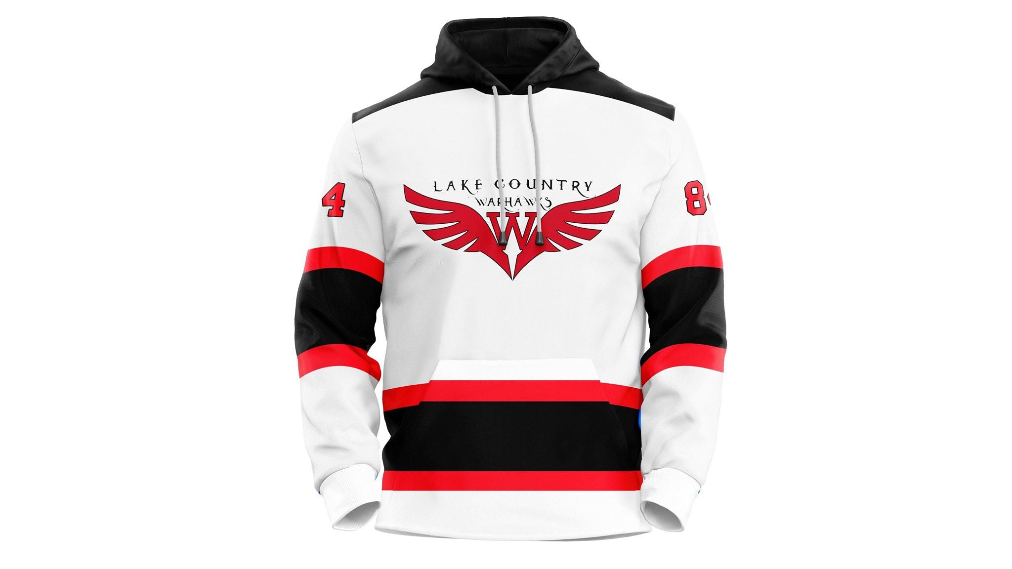 LC Warhawks Replica Hoodie White - Redwolf Jersey Works