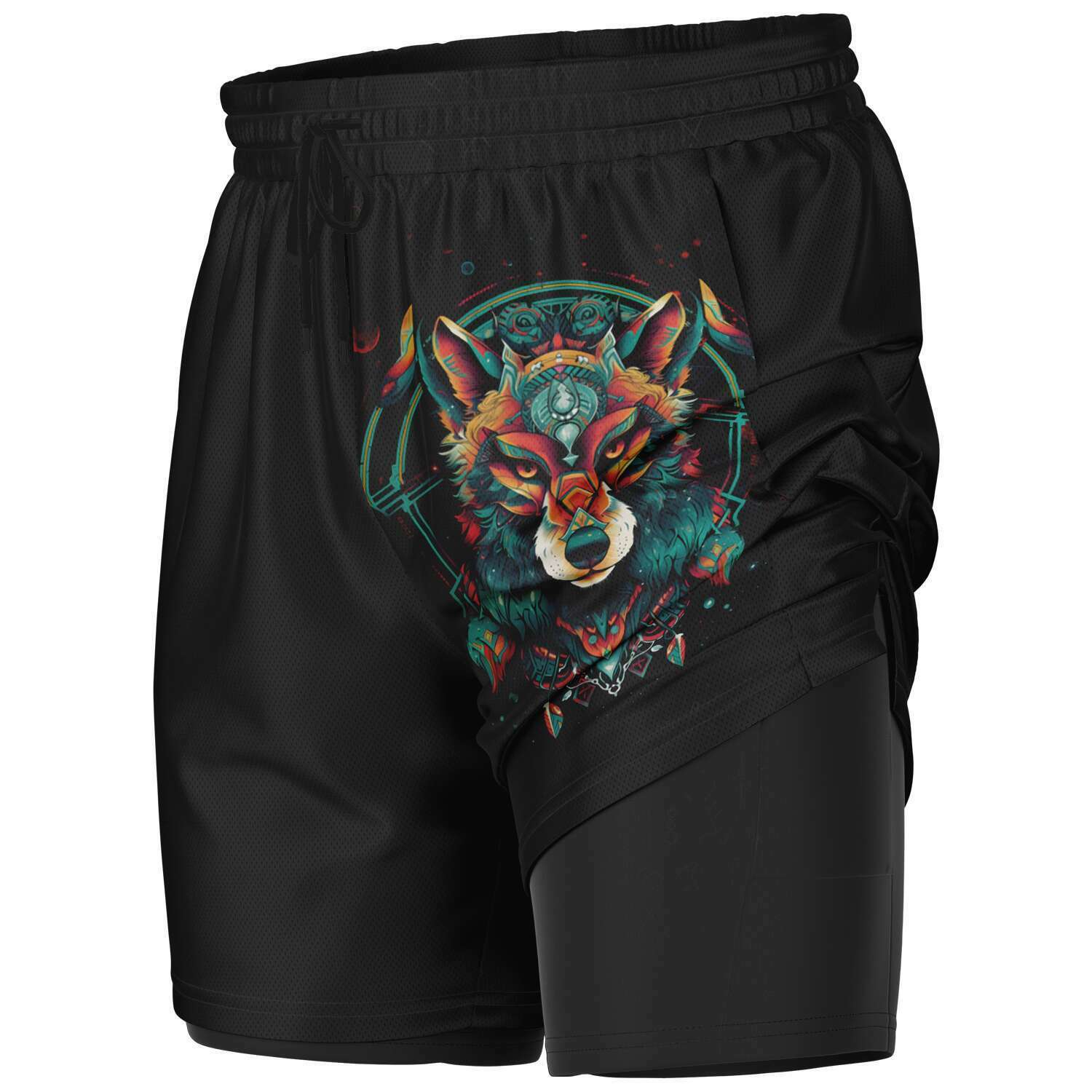 Lupine Dreams 2 in 1 shorts - Redwolf Jersey Works