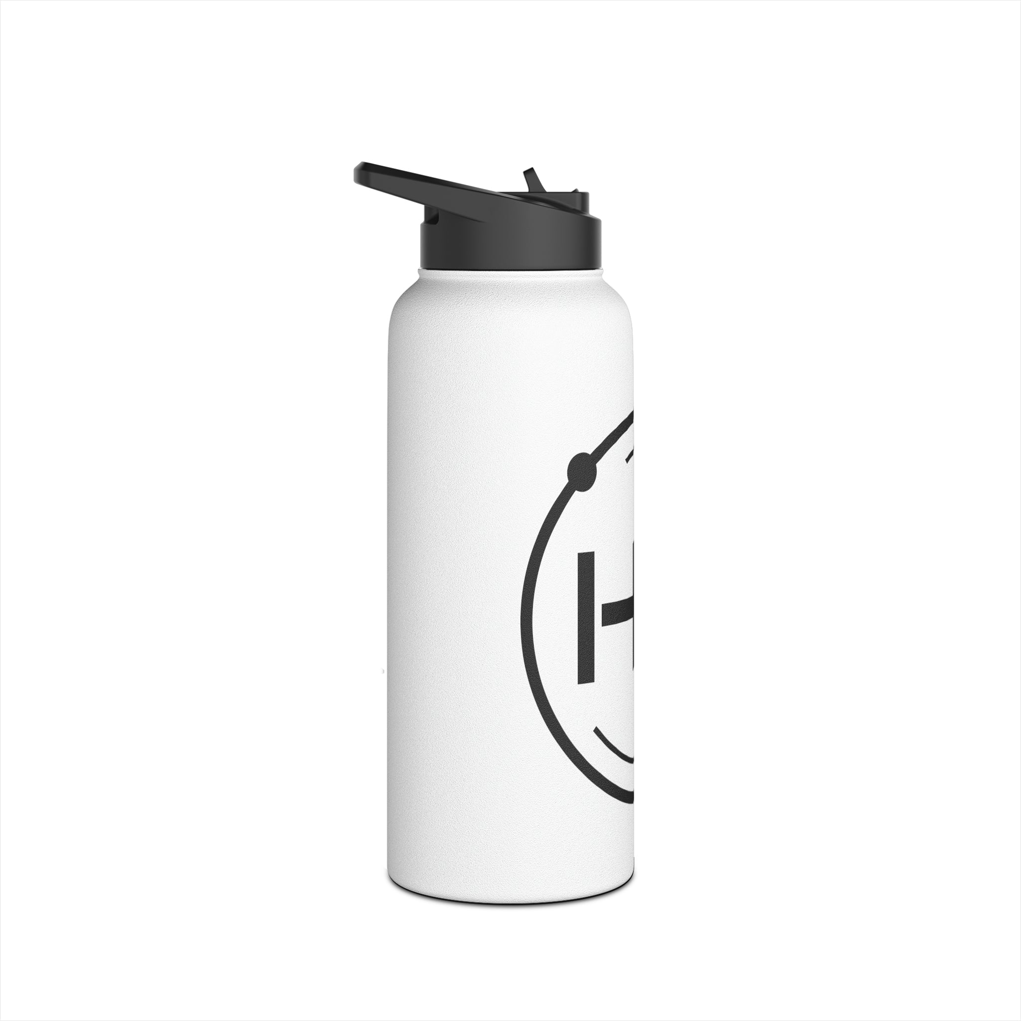 Hyperion White Stainless Steel Water Bottle, Standard Lid