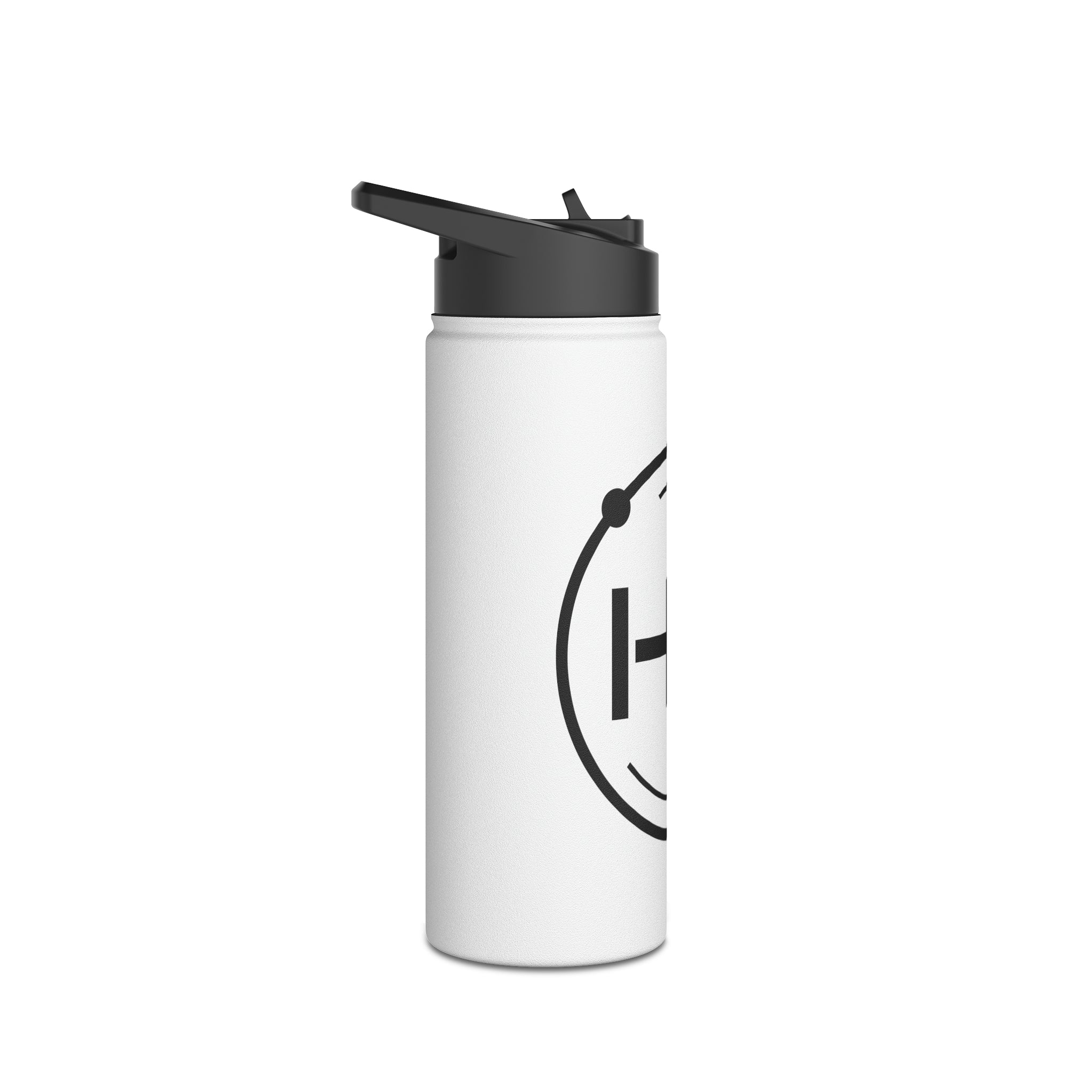 Hyperion White Stainless Steel Water Bottle, Standard Lid