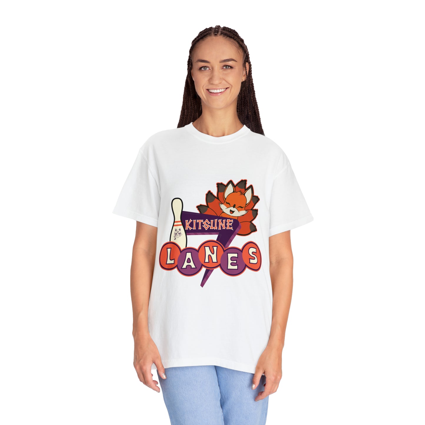 Unisex Kitsune Lanes Garment-Dyed T-shirt