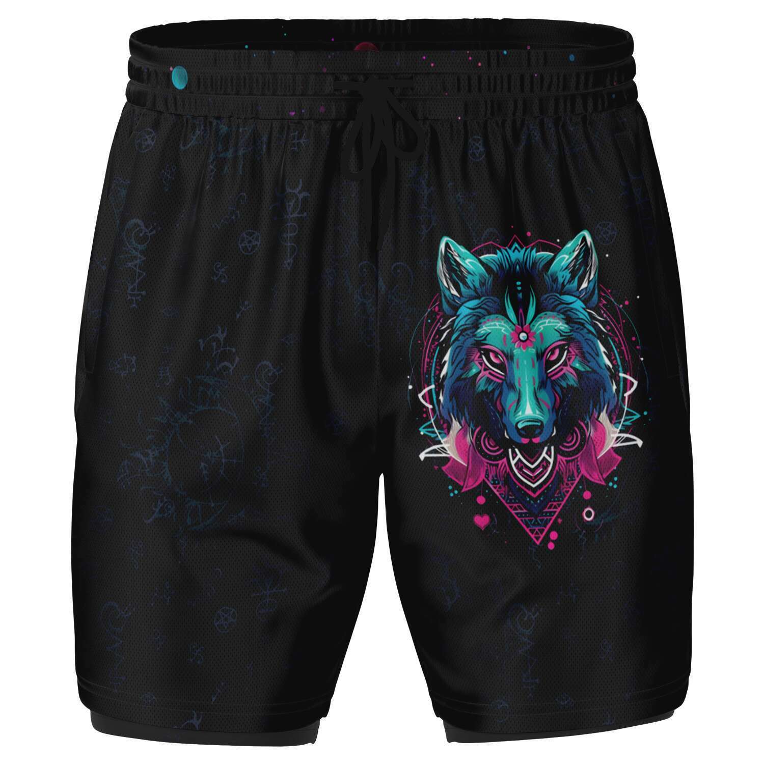 Aurora Howl Men's 2-in-1 Shorts - Redwolf Jersey Works