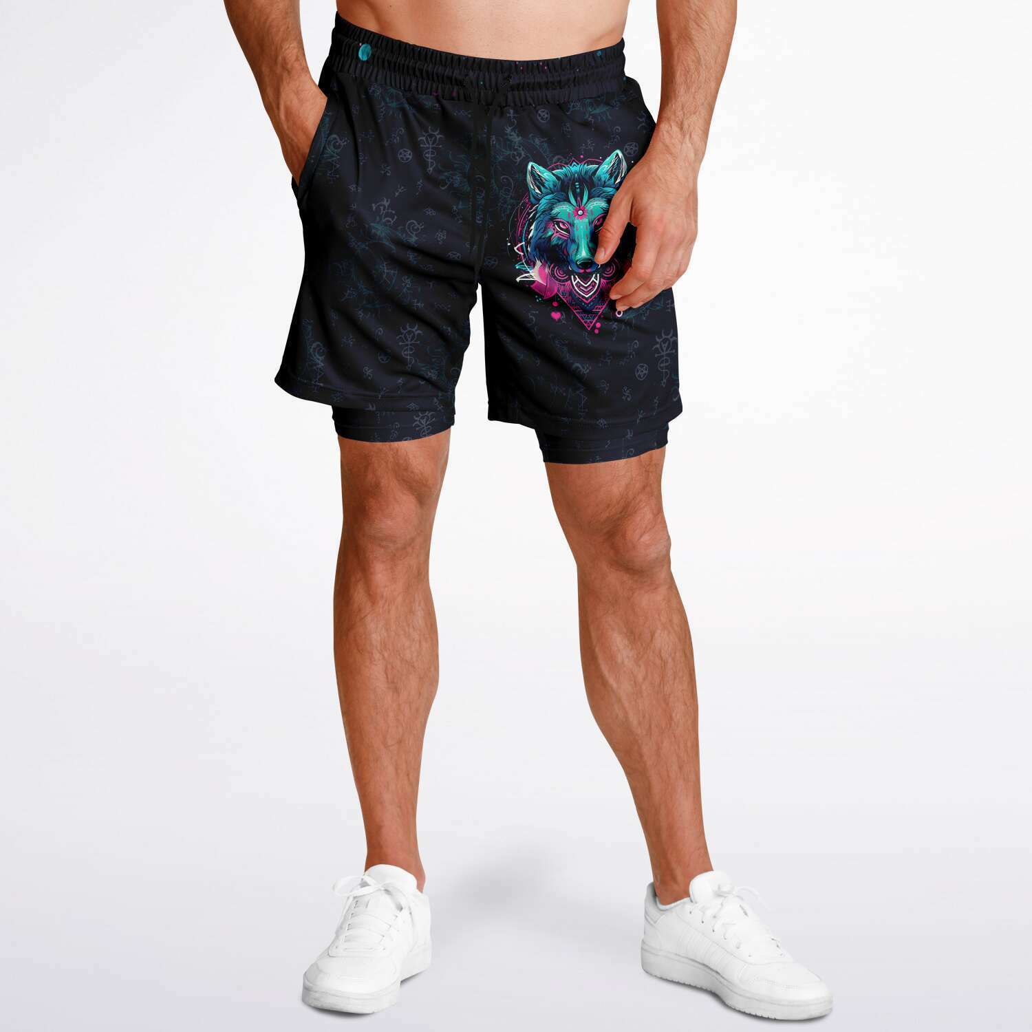 Aurora Howl Men's 2-in-1 Shorts - Redwolf Jersey Works