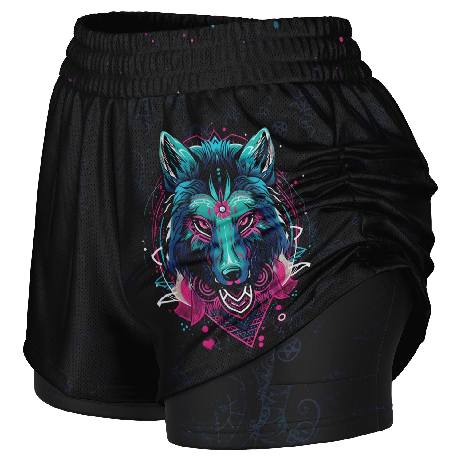 Aurora Howl Women's 2-in-1 Shorts - Redwolf Jersey Works