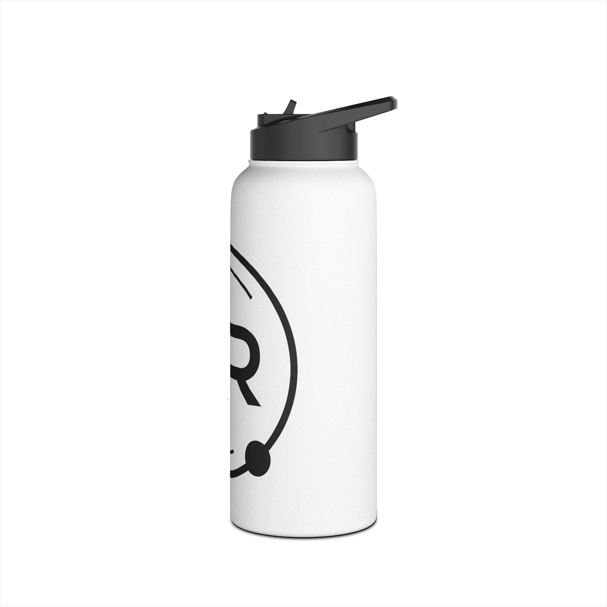 Hyperion White Stainless Steel Water Bottle, Standard Lid