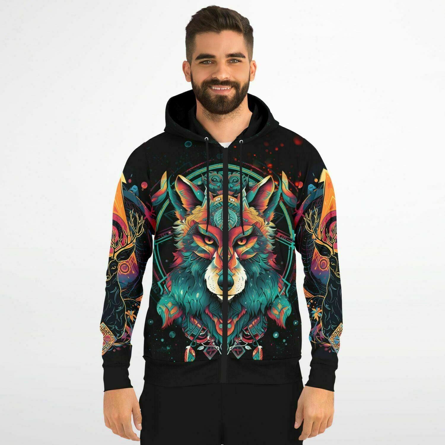 Lupine Dreams Athletic Zip Hoodie - Redwolf Jersey Works