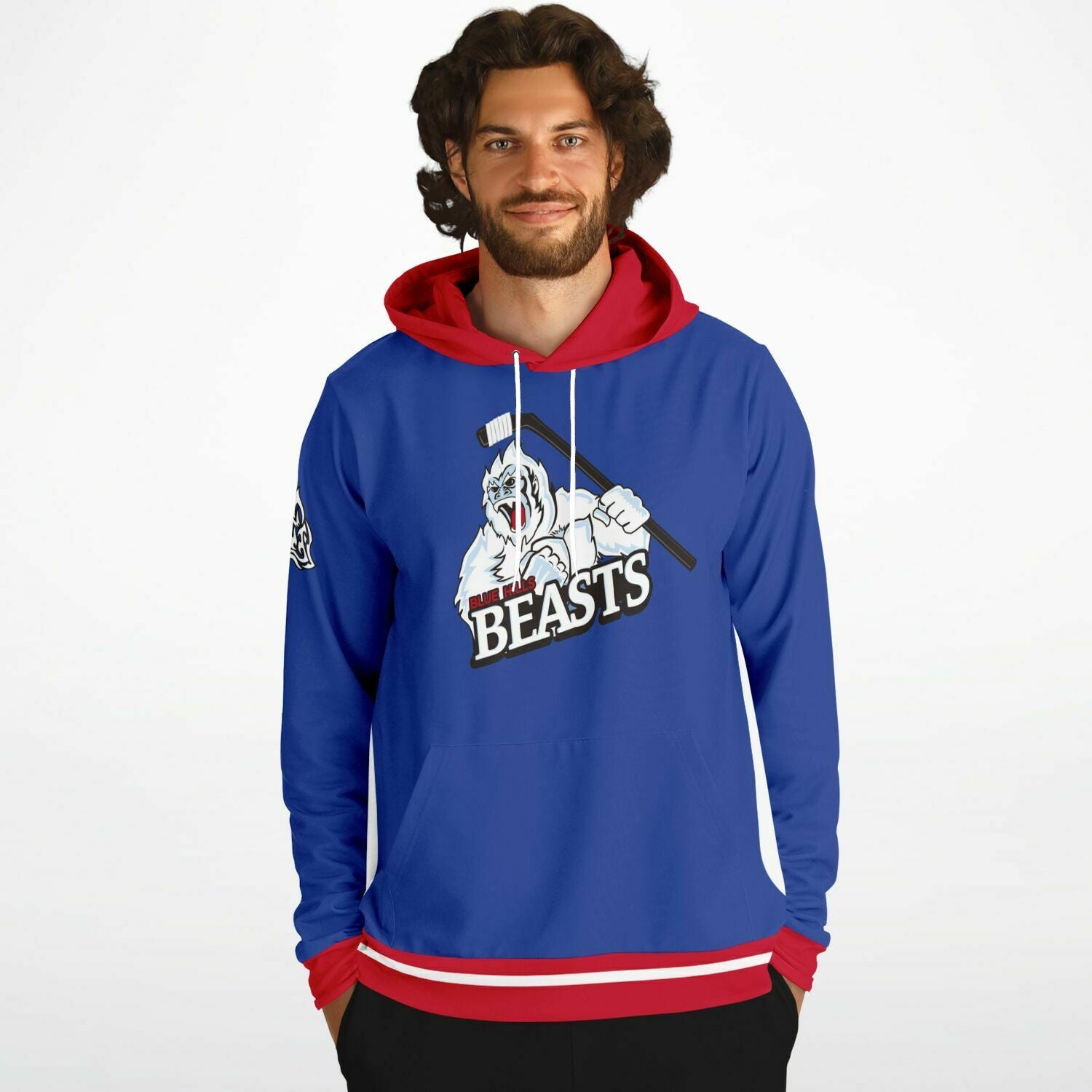 Blue Hills Beasts Jersey Replica Hoodie Blue