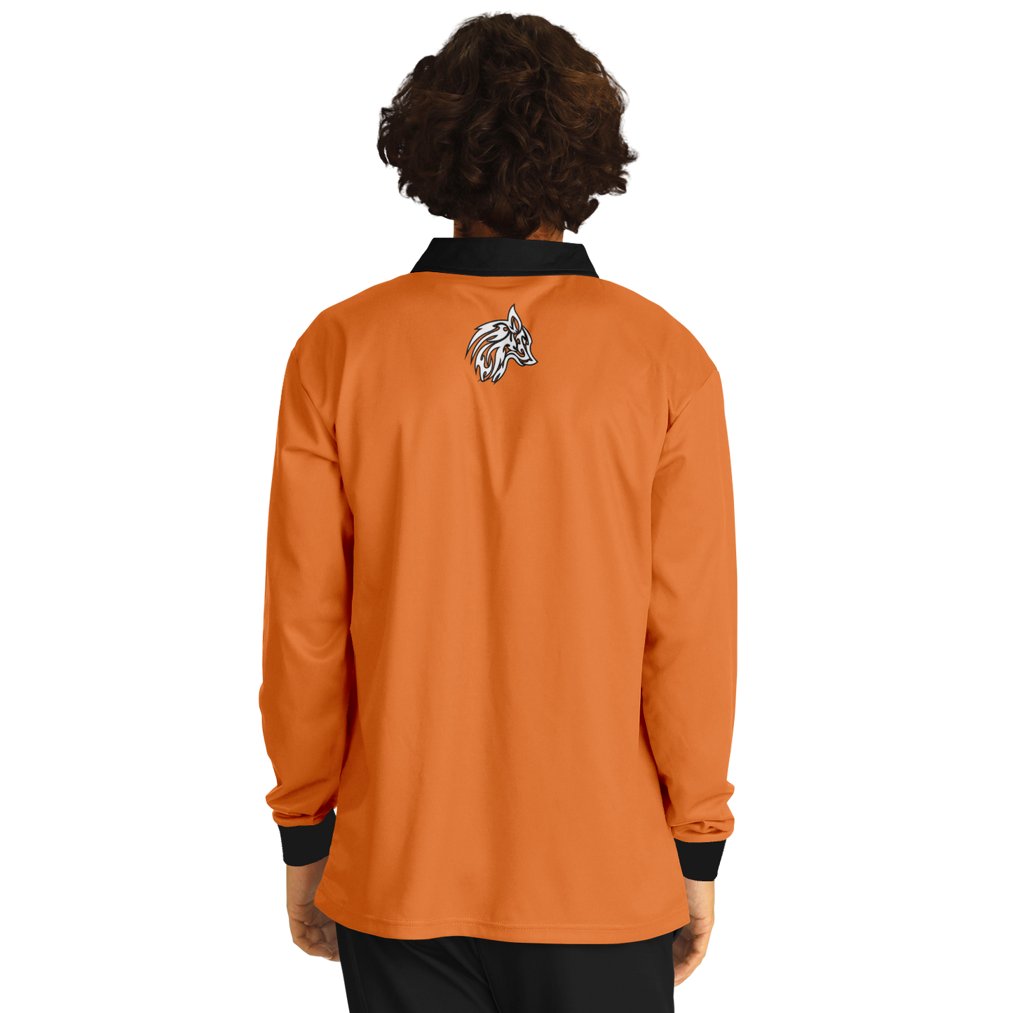 Men’s Viper Long Sleeve Polo Shirt Orange Edition