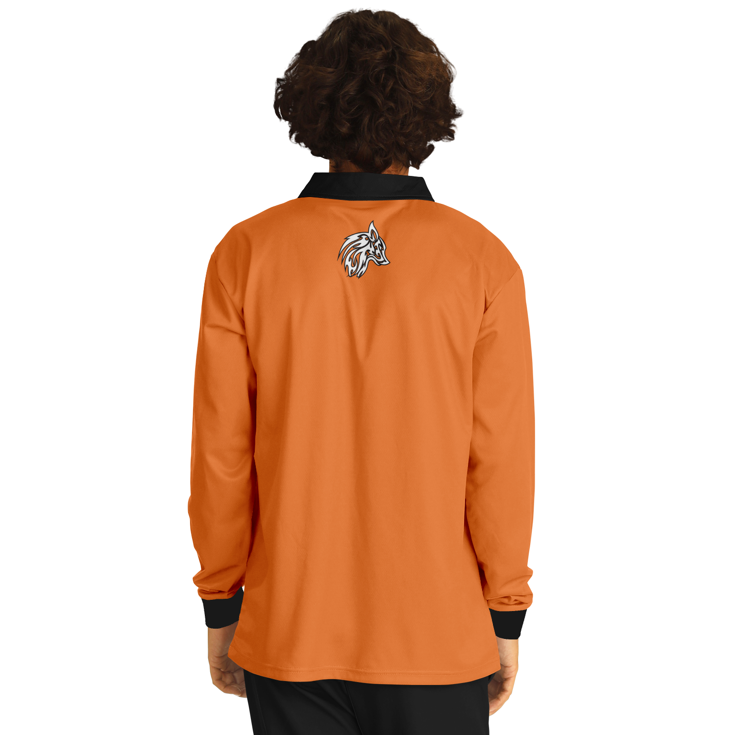 Men’s Viper Long Sleeve Polo Shirt Orange Edition