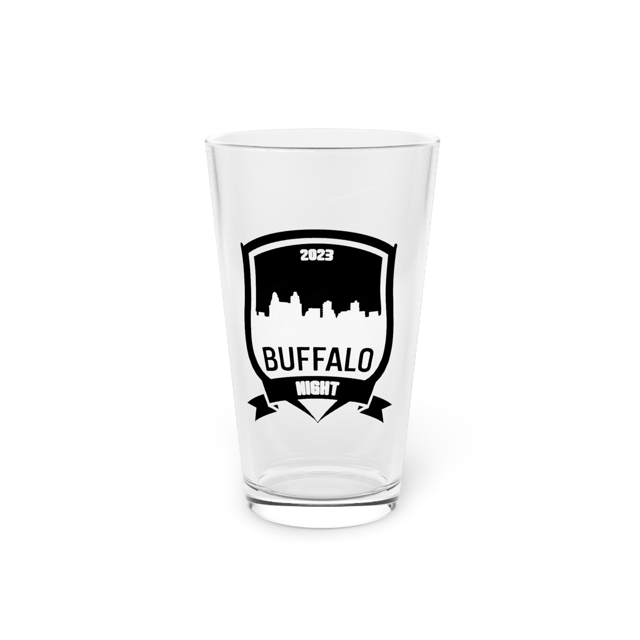 Buffalo Night Black Pint Glass, 16oz