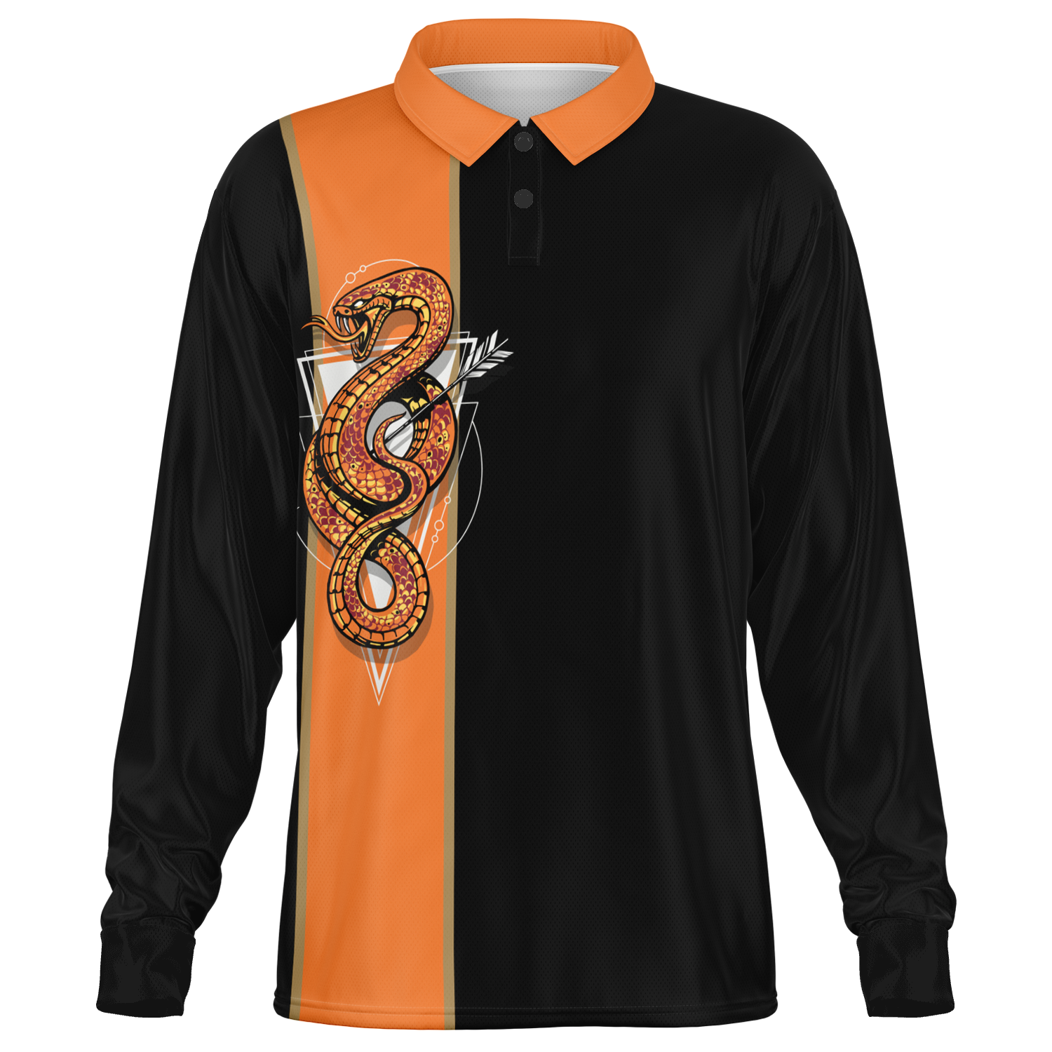 Men’s Viper Long Sleeve Polo Shirt Black Edition