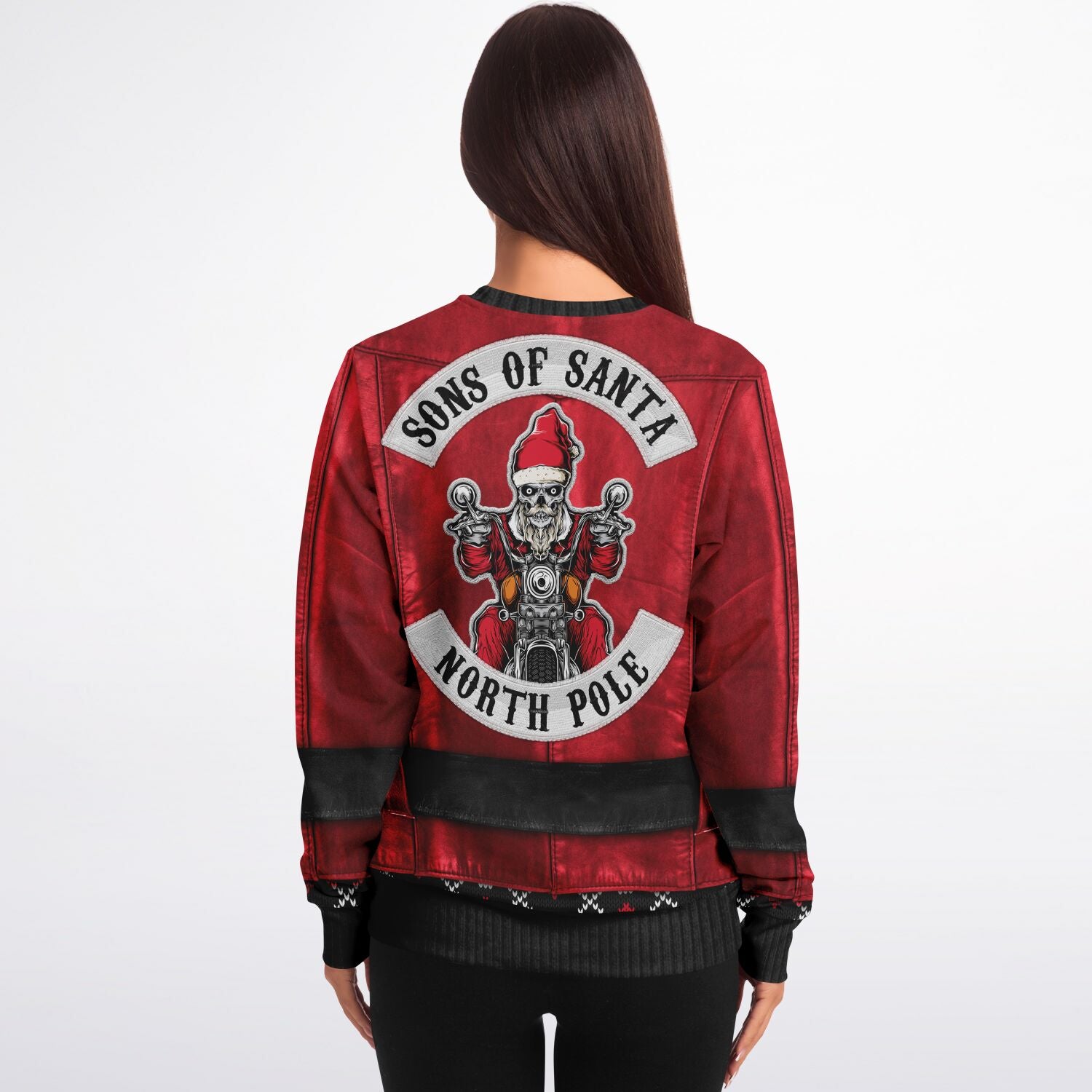 Biker shop santa sweater