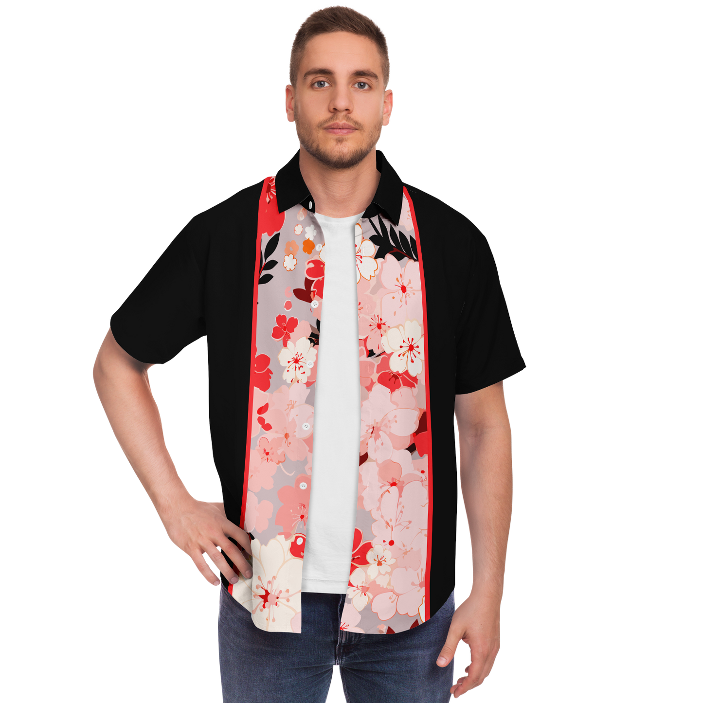 Sakura Retro Bowling Shirt