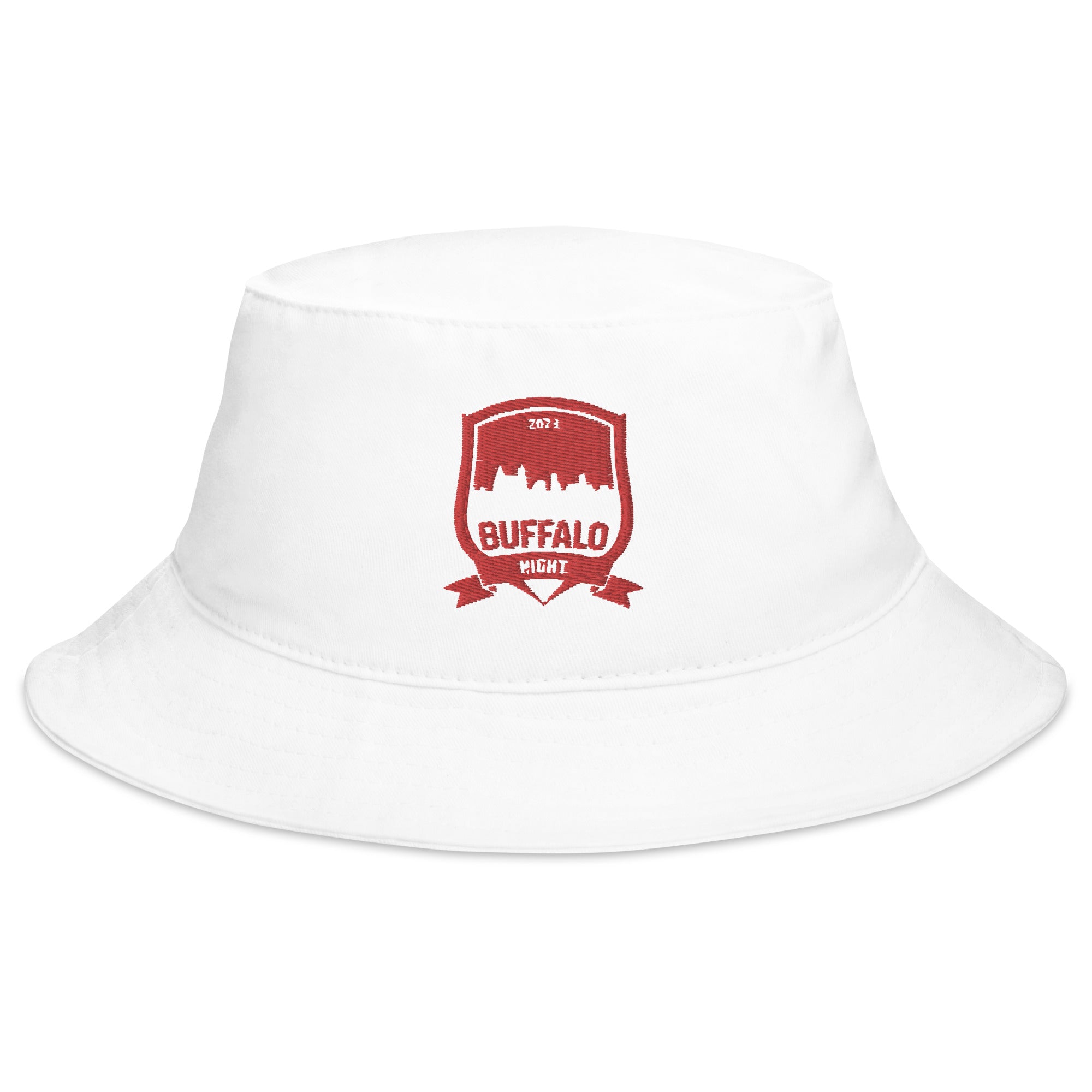 Buffalo Night White Bucket Hat