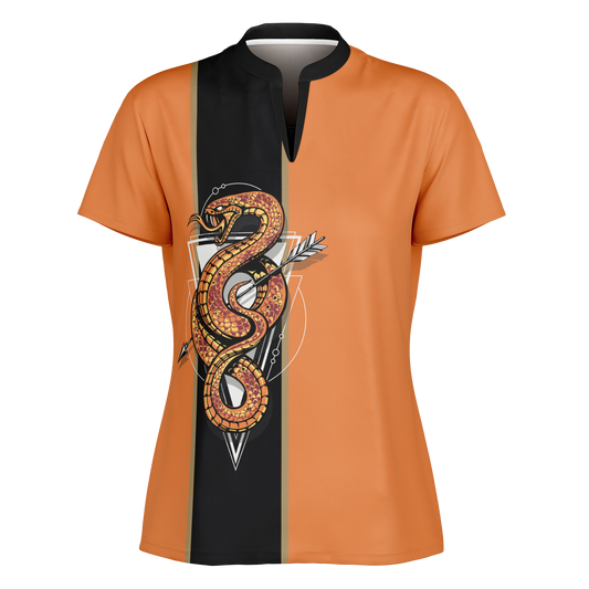 Viper Blade Collar Polo Shirt Orange Edition