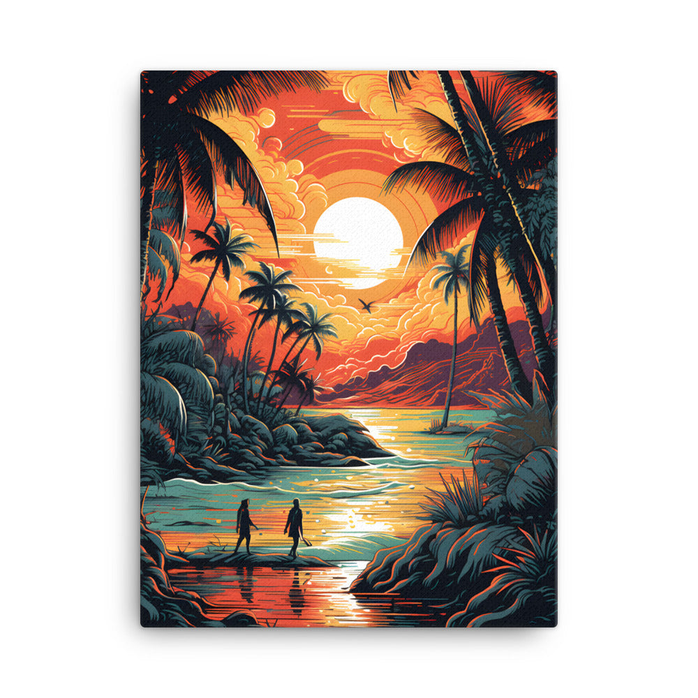 Liquid Sunset Canvas Print