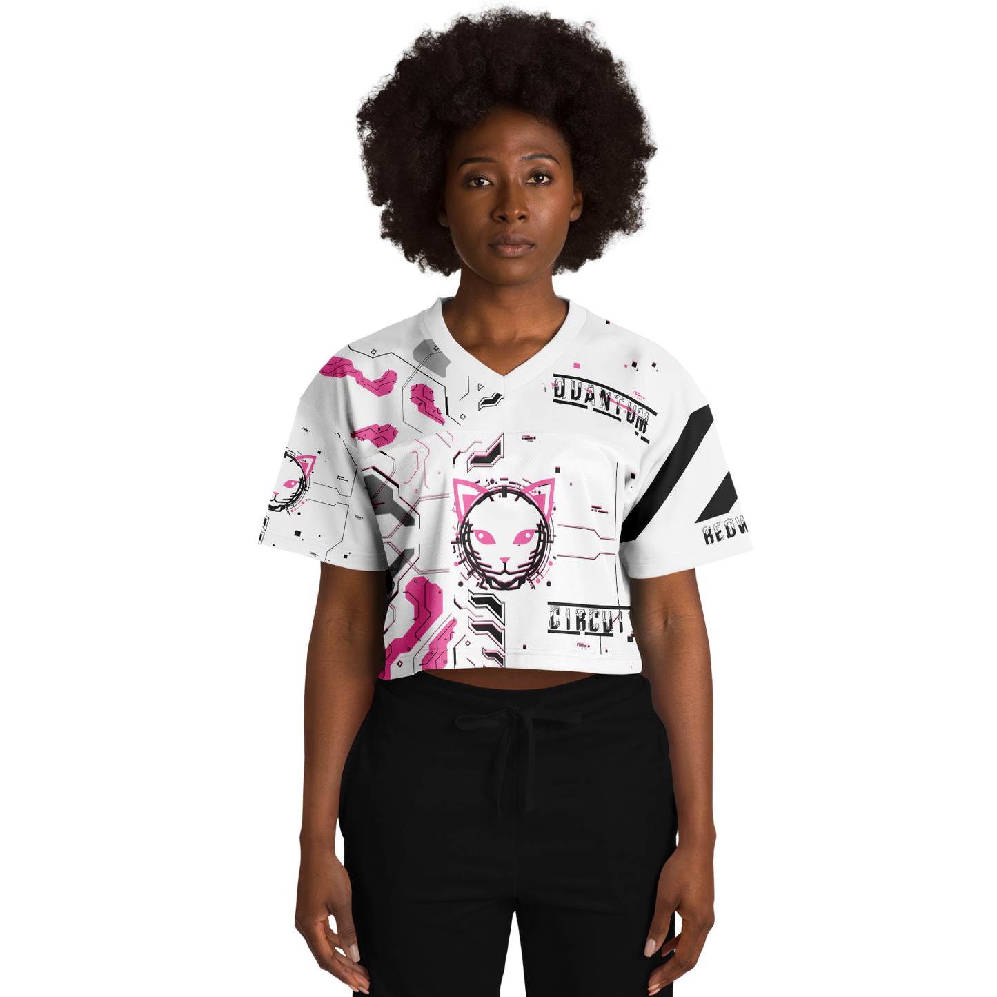 Quantum Circuit Women's Cropped Football Jersey
