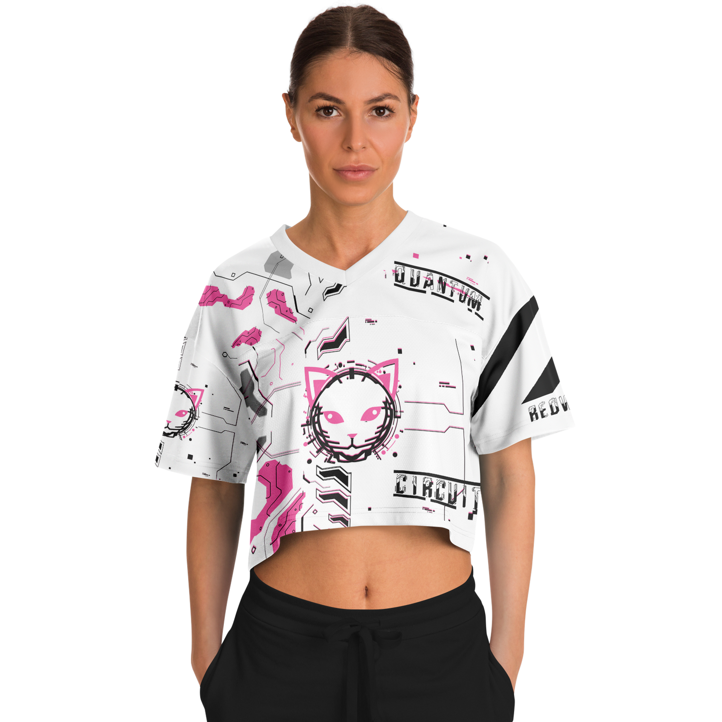 Quantum Circuit Women's Cropped Football Jersey