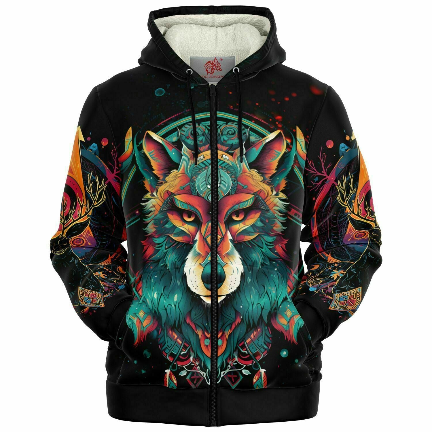 Lupine Dreams Microfleece Zip Hoodie - Redwolf Jersey Works