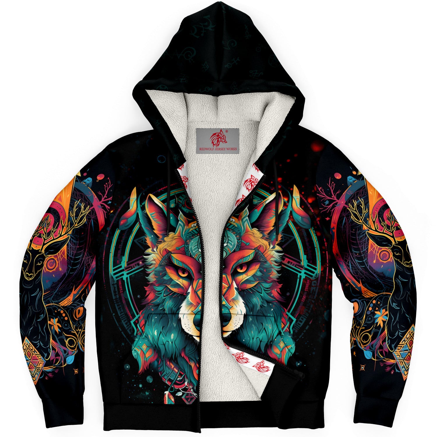 Lupine Dreams Microfleece Zip Hoodie - Redwolf Jersey Works