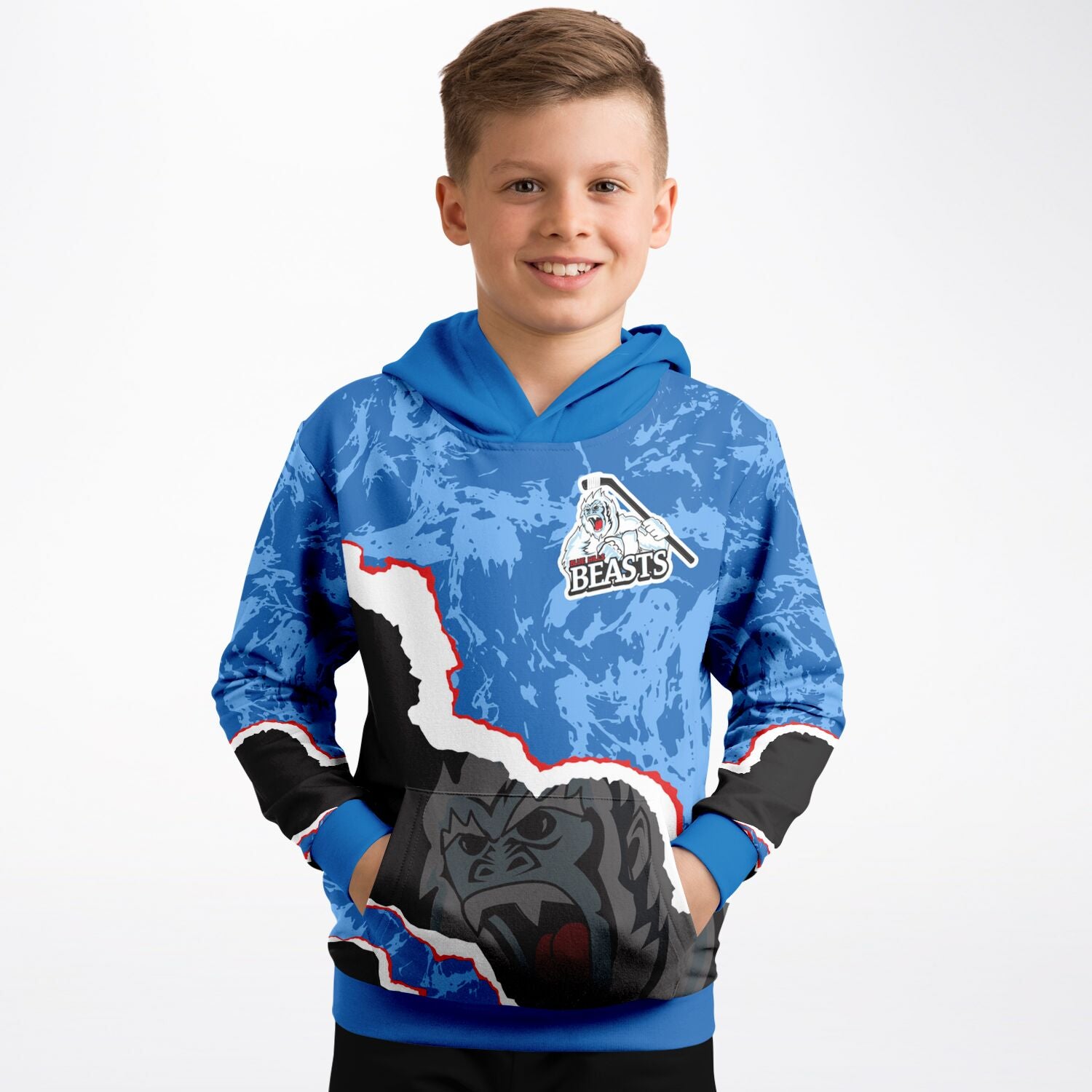 Blue Hills Beasts Athletic Kids Hoodie