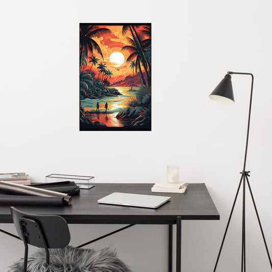 Liquid Sunset Poster