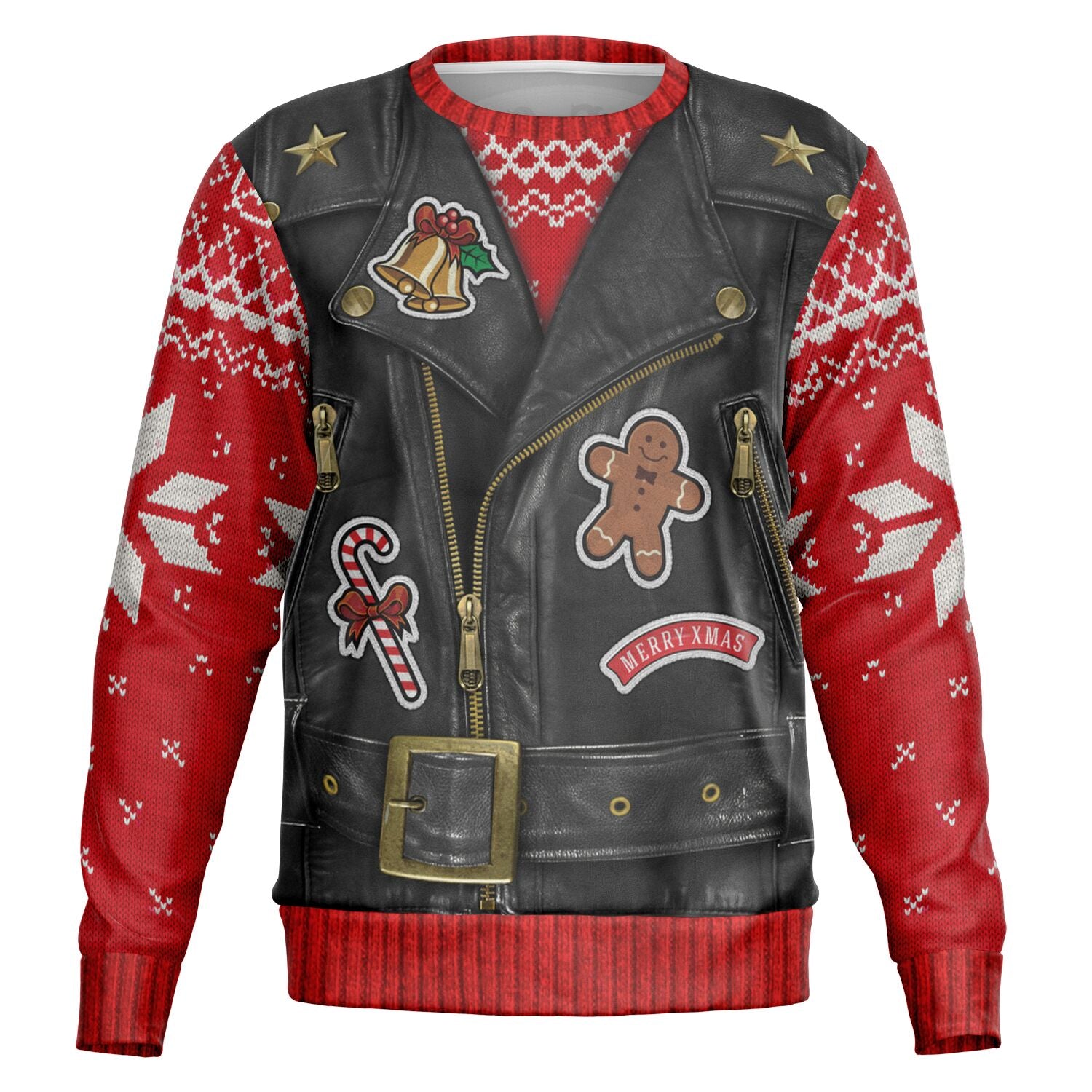 Ugly biker sale christmas sweater