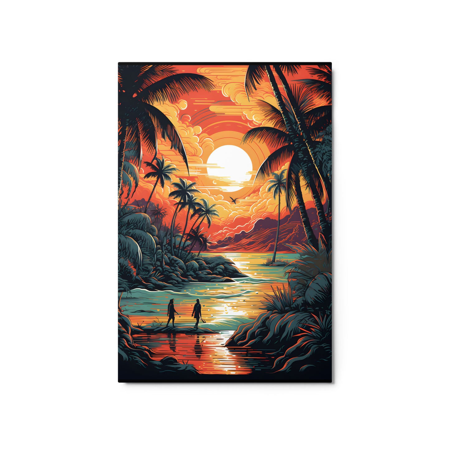 Liquid Sunset Metal Print