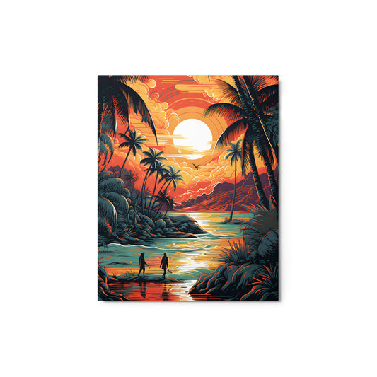 Liquid Sunset Metal Print