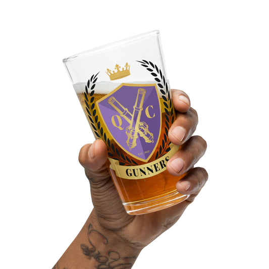 Queen City Gunners Shaker pint glass