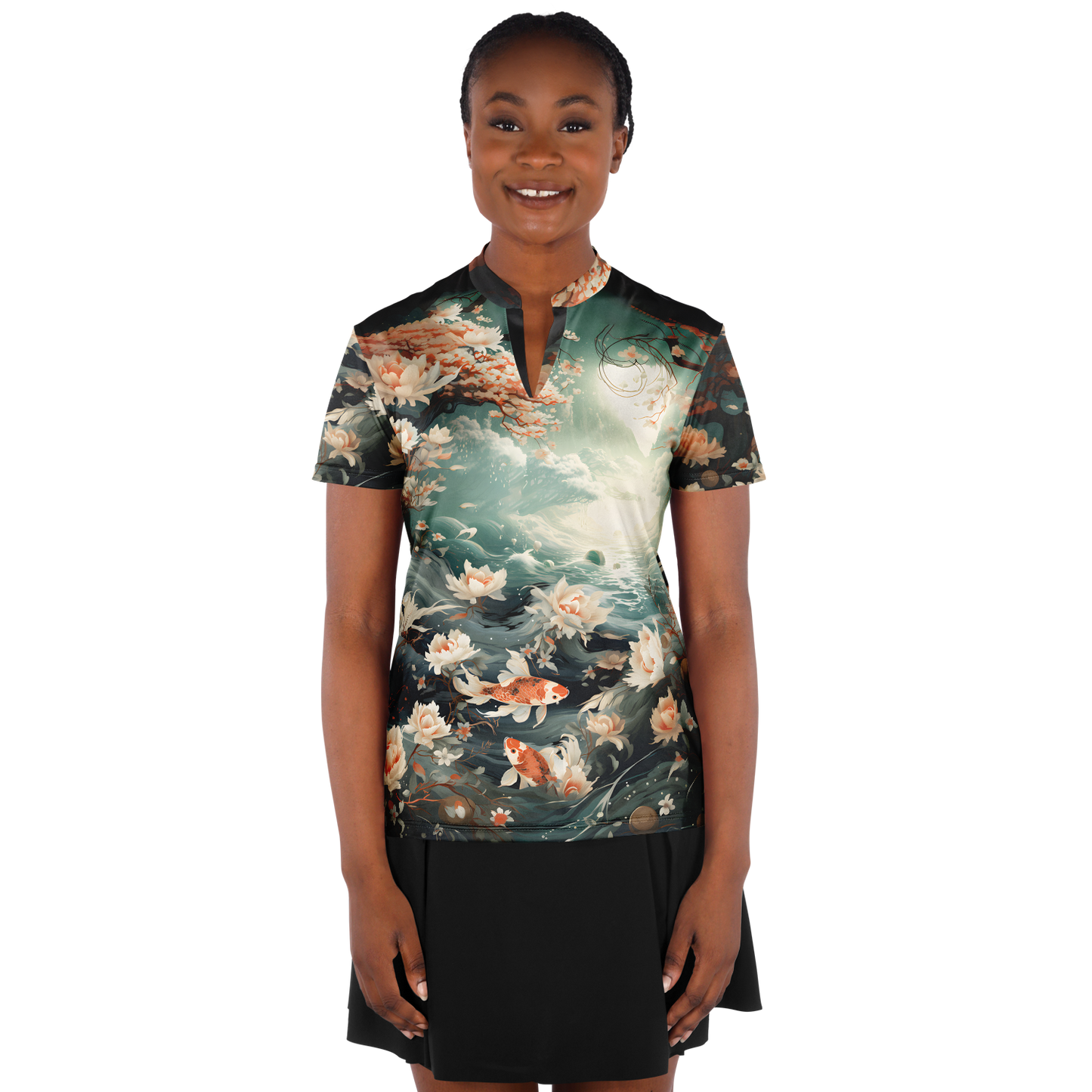 Koi Chasam Blade Collar Polo Shirt