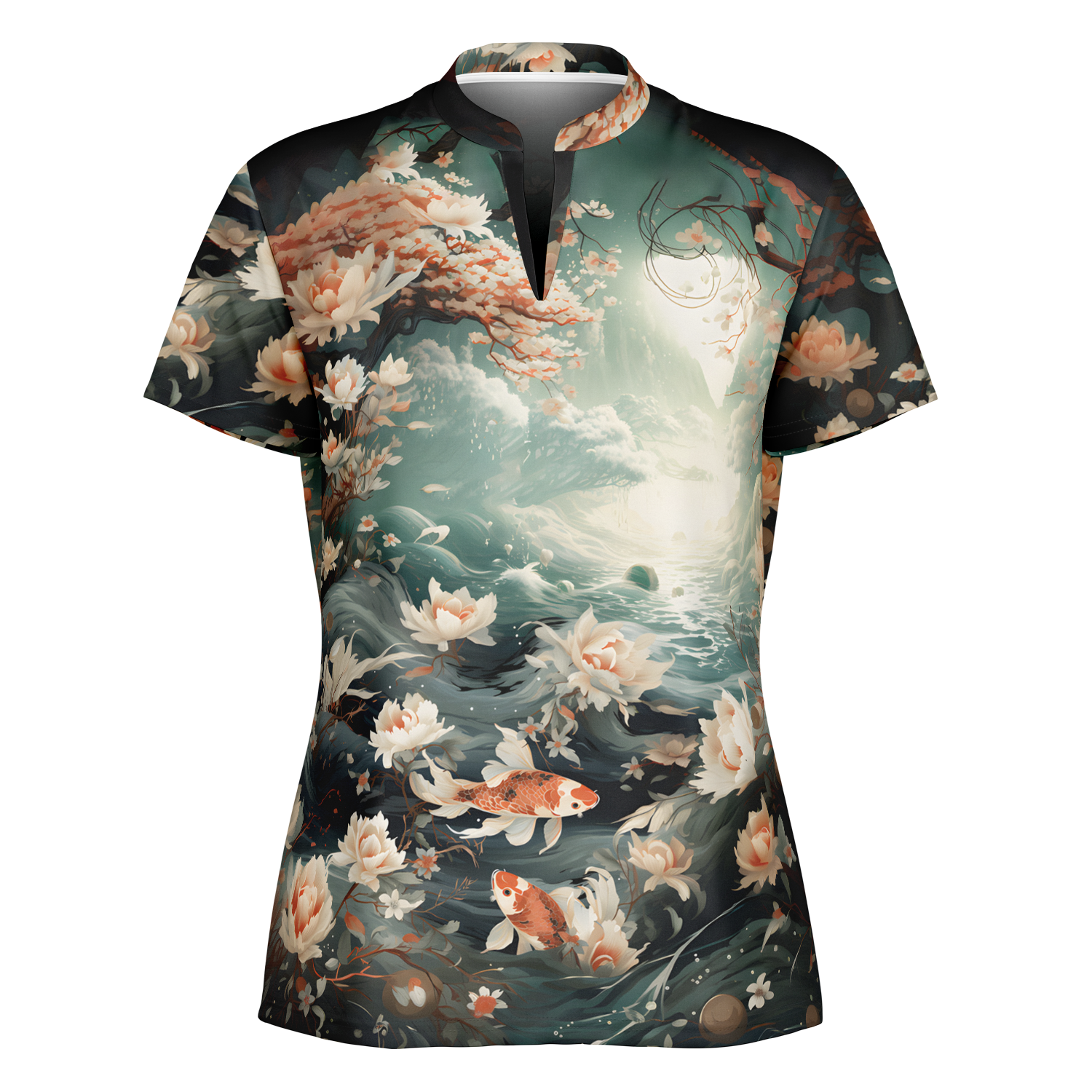 Koi Chasam Blade Collar Polo Shirt