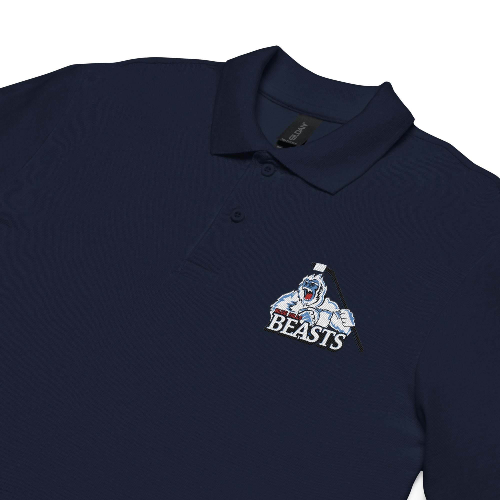Blue Hills Beasts Unisex pique polo shirt