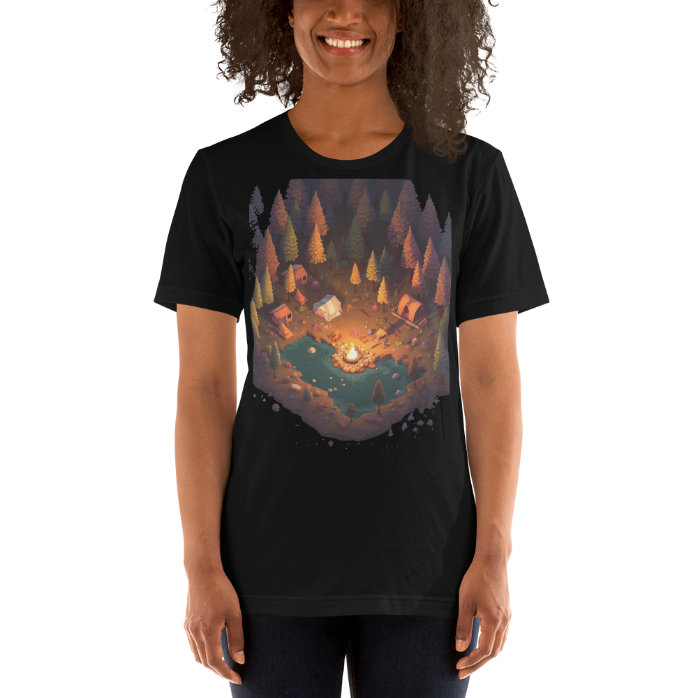 Pixel Camping Graphic t-shirt
