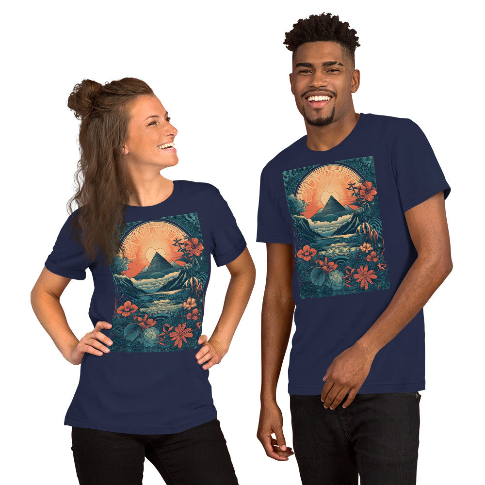 Floral Sunset Unisex t-shirt - Redwolf Jersey Works