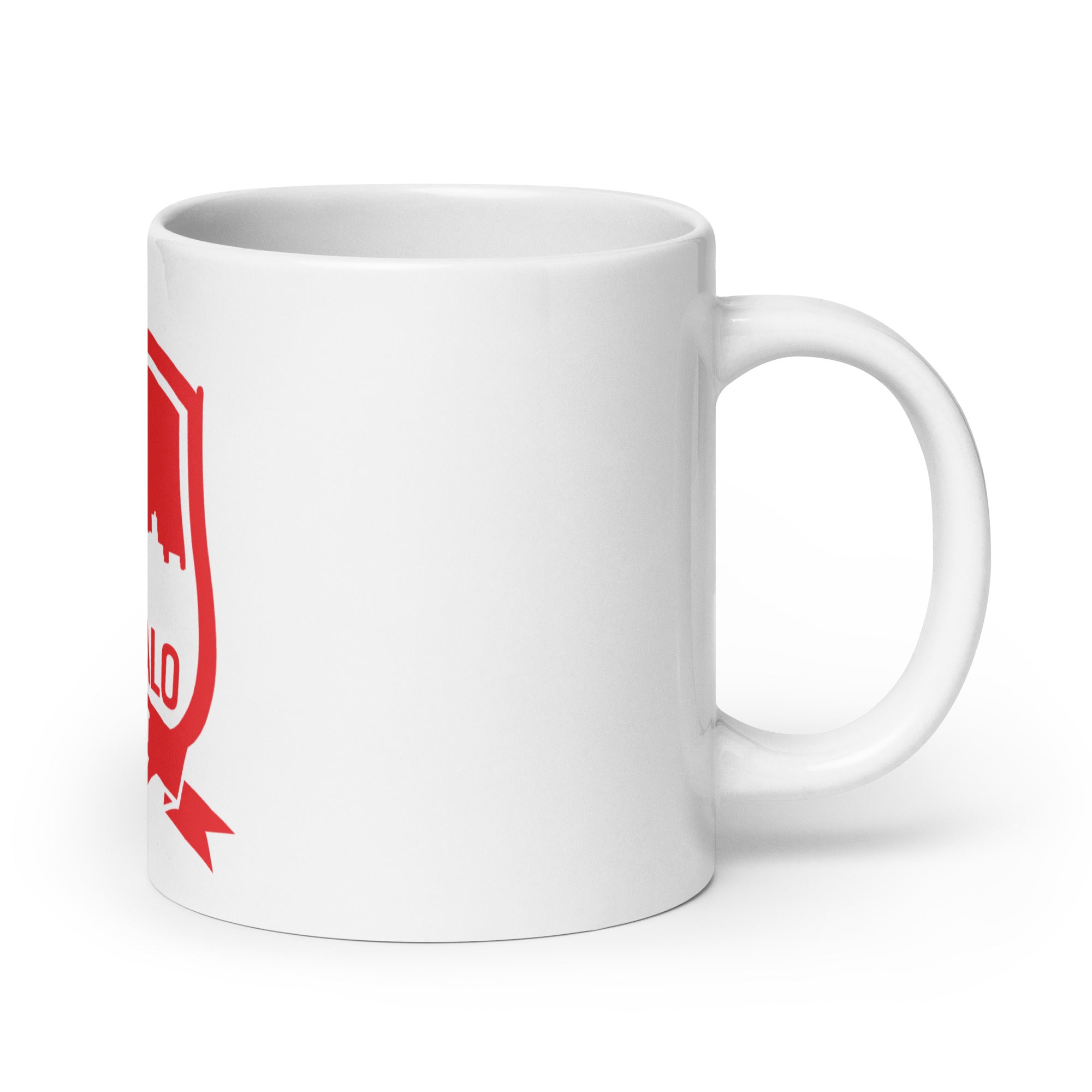 White glossy mug